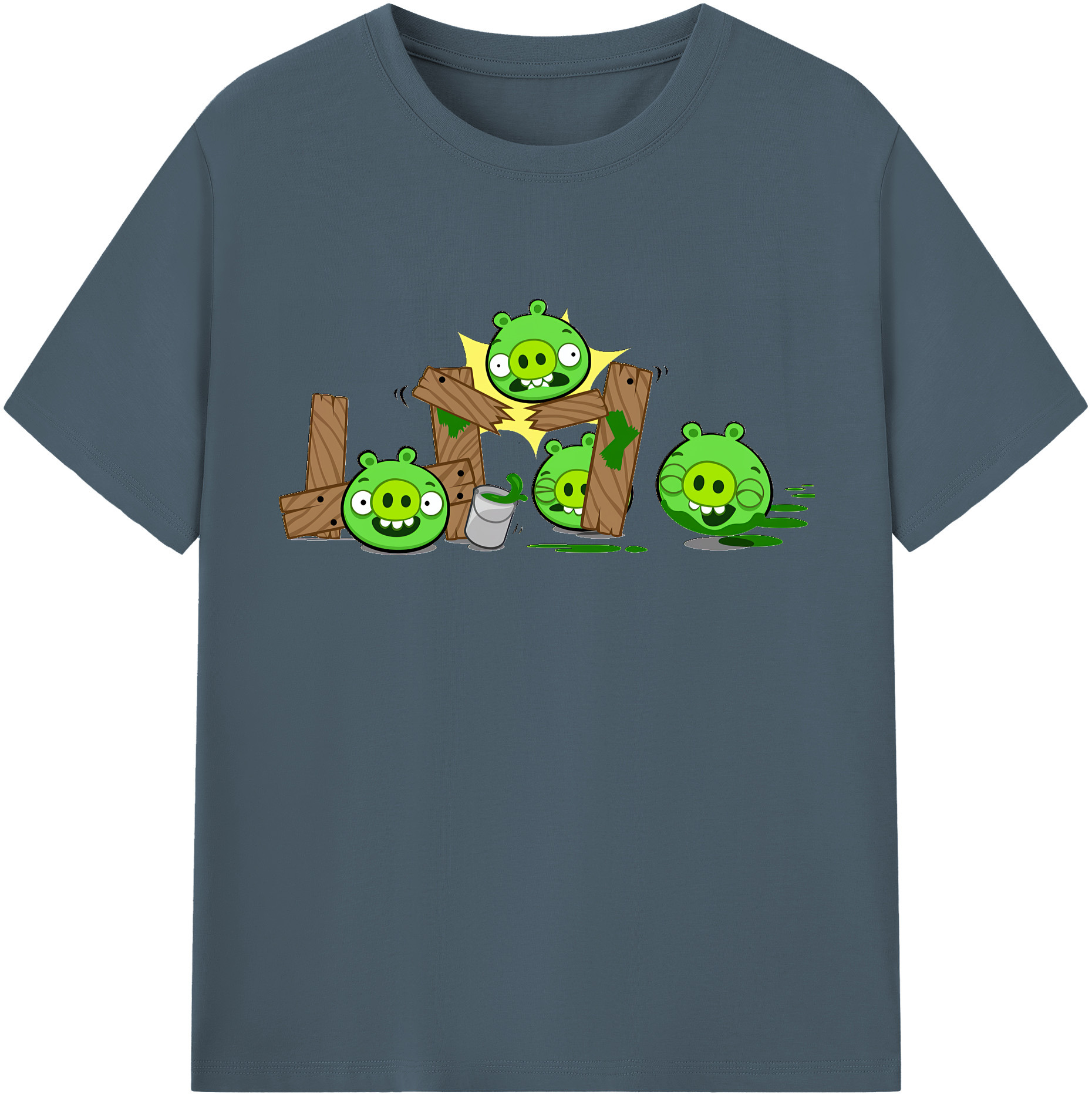（画像用） Angry Birds アングリーバード 綿100％半袖Tシャツ（フロントプリント）